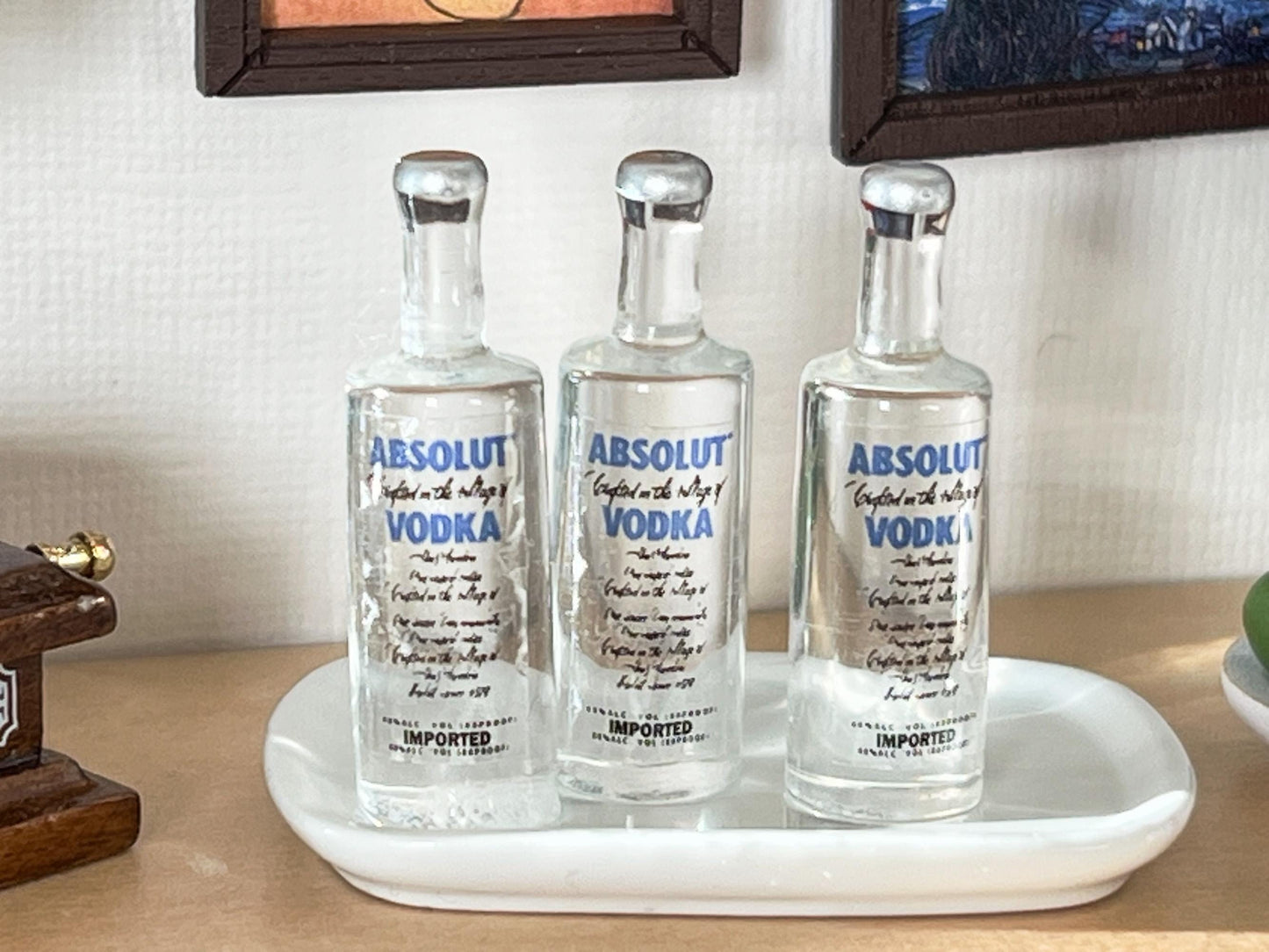 Miniature Liquor Vodka Bottle 1:12 Scale –  Dollhouse Bar Decor __etsy:7710161781