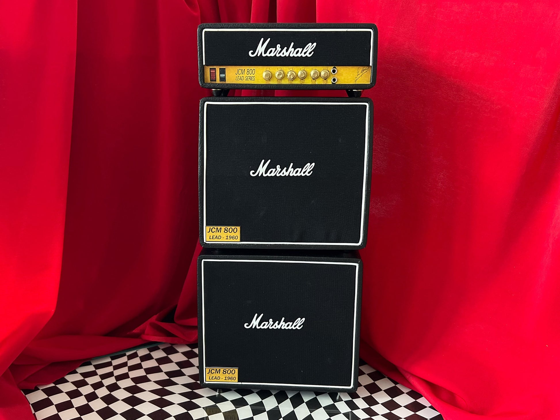 Ready to gig? Consider this 1/6 scale 3 stack legendary Marshall amplifiers, a perfect replica amp set for your miniature rock scene, this is the to go-to rock amp by many tone-savvy guitarists.
Miniature Marshall Amplifier JCM800. __etsy:5924382246