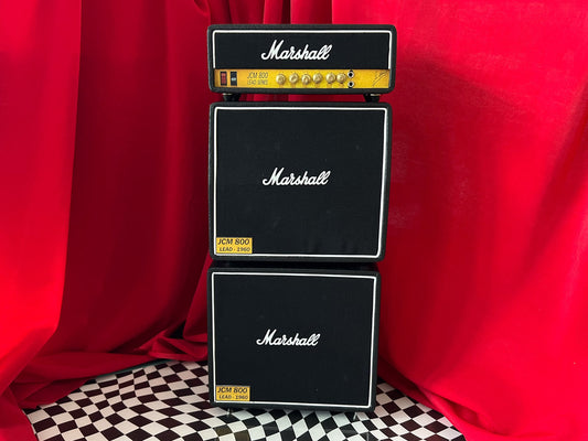 Ready to gig? Consider this 1/6 scale 3 stack legendary Marshall amplifiers, a perfect replica amp set for your miniature rock scene, this is the to go-to rock amp by many tone-savvy guitarists.
Miniature Marshall Amplifier JCM800. __etsy:5924382246
