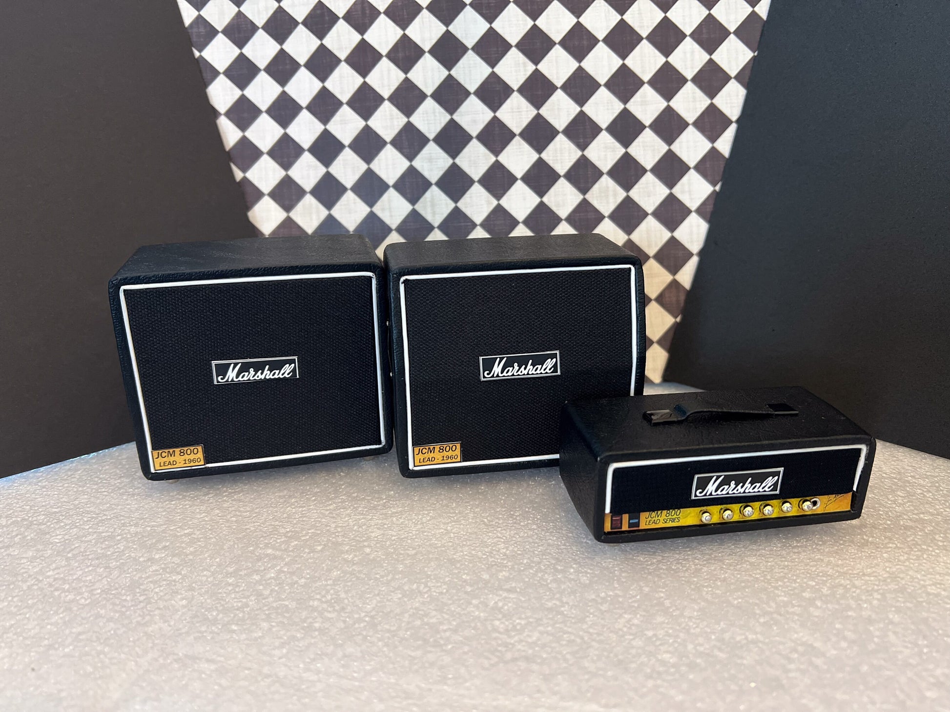 Miniature Marshall JCM800 3-Stack Amplifier 1:12 Scale –  Dollhouse Rock Band Accessory __etsy:5886757441