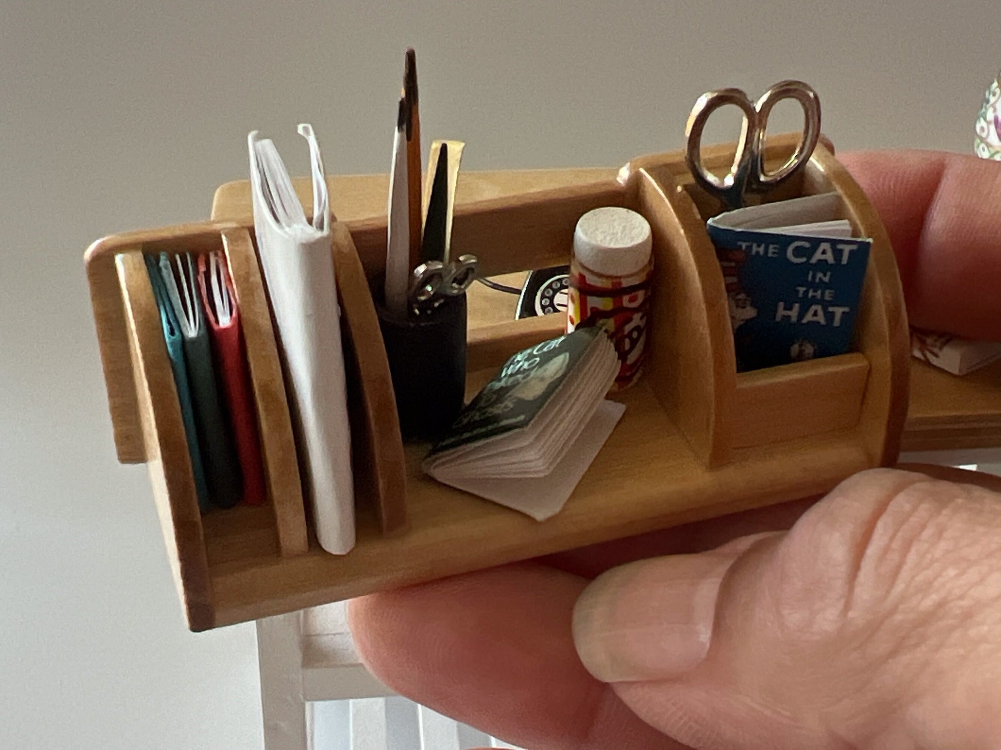 Miniature Office Organizer 1:12 Scale –  Dollhouse Office Accessories __etsy:5540212015
