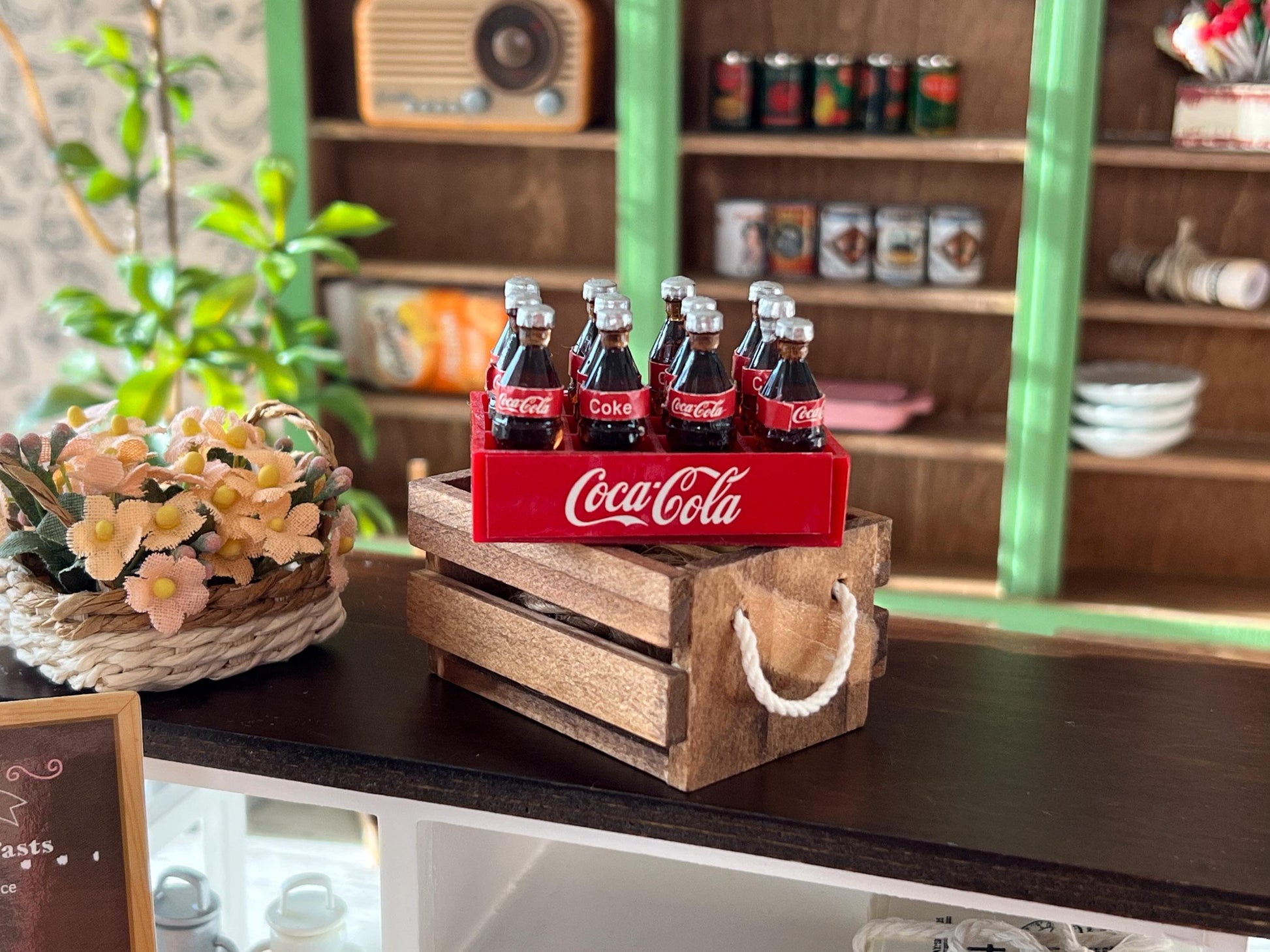 Miniature 12Pk Soft Drink - 1:12 Scale - Dollhouse Sodas with Case - Pops for Dolls __etsy:7894643558