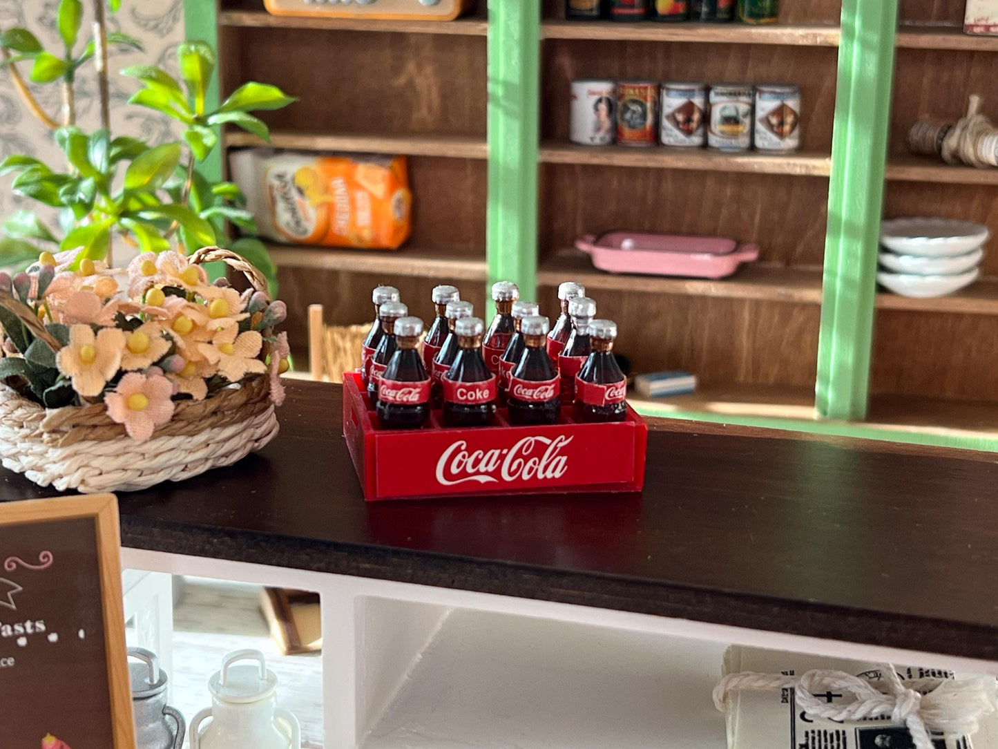Miniature 12Pk Soft Drink - 1:12 Scale - Dollhouse Sodas with Case - Pops for Dolls __etsy:7942600855
