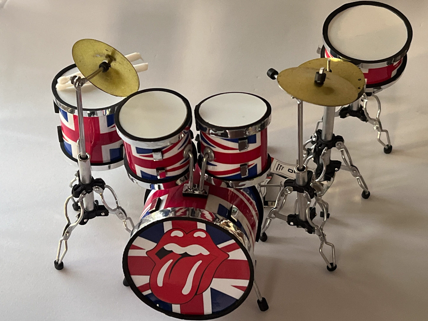Miniature Rolling Stones Drum Set 1:12 Scale – Collectible Dollhouse Music Instrument __etsy:5583047025