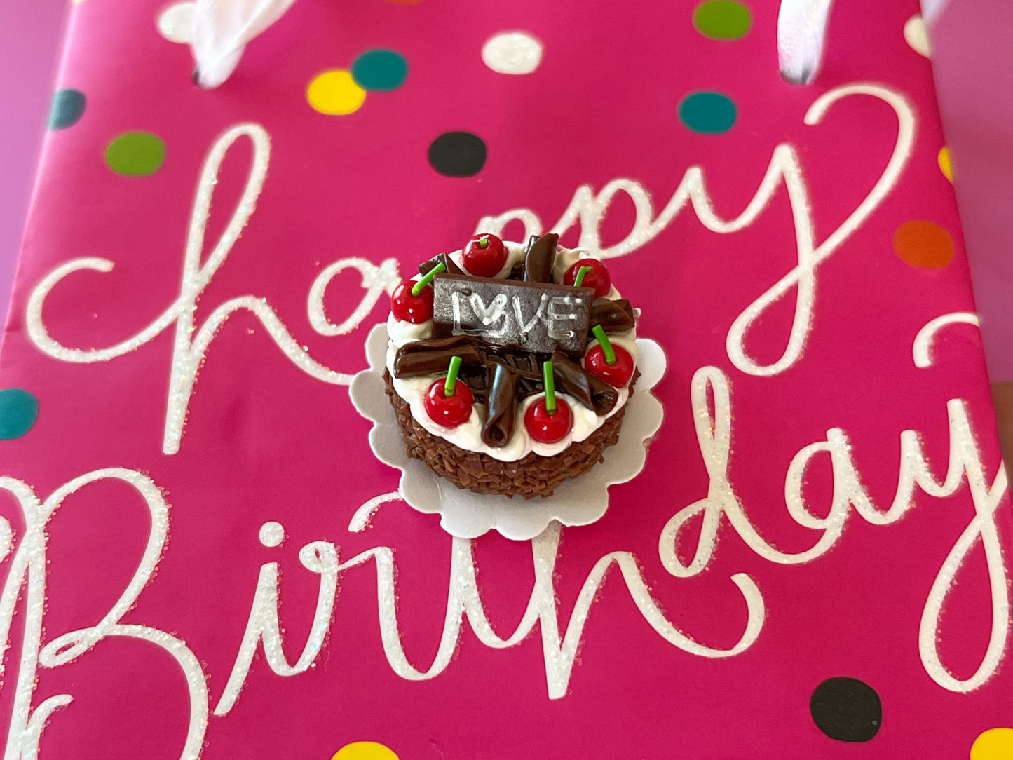 Miniature Round Cakes 1:12 Scale –  Dollhouse Bakery Birthday Celebration __etsy:5950426385