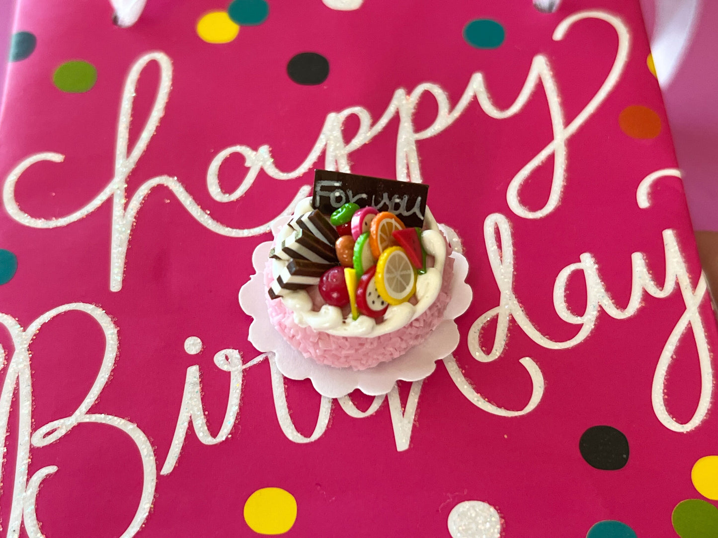 Miniature Round Cakes 1:12 Scale –  Dollhouse Bakery Birthday Celebration __etsy:5950426387