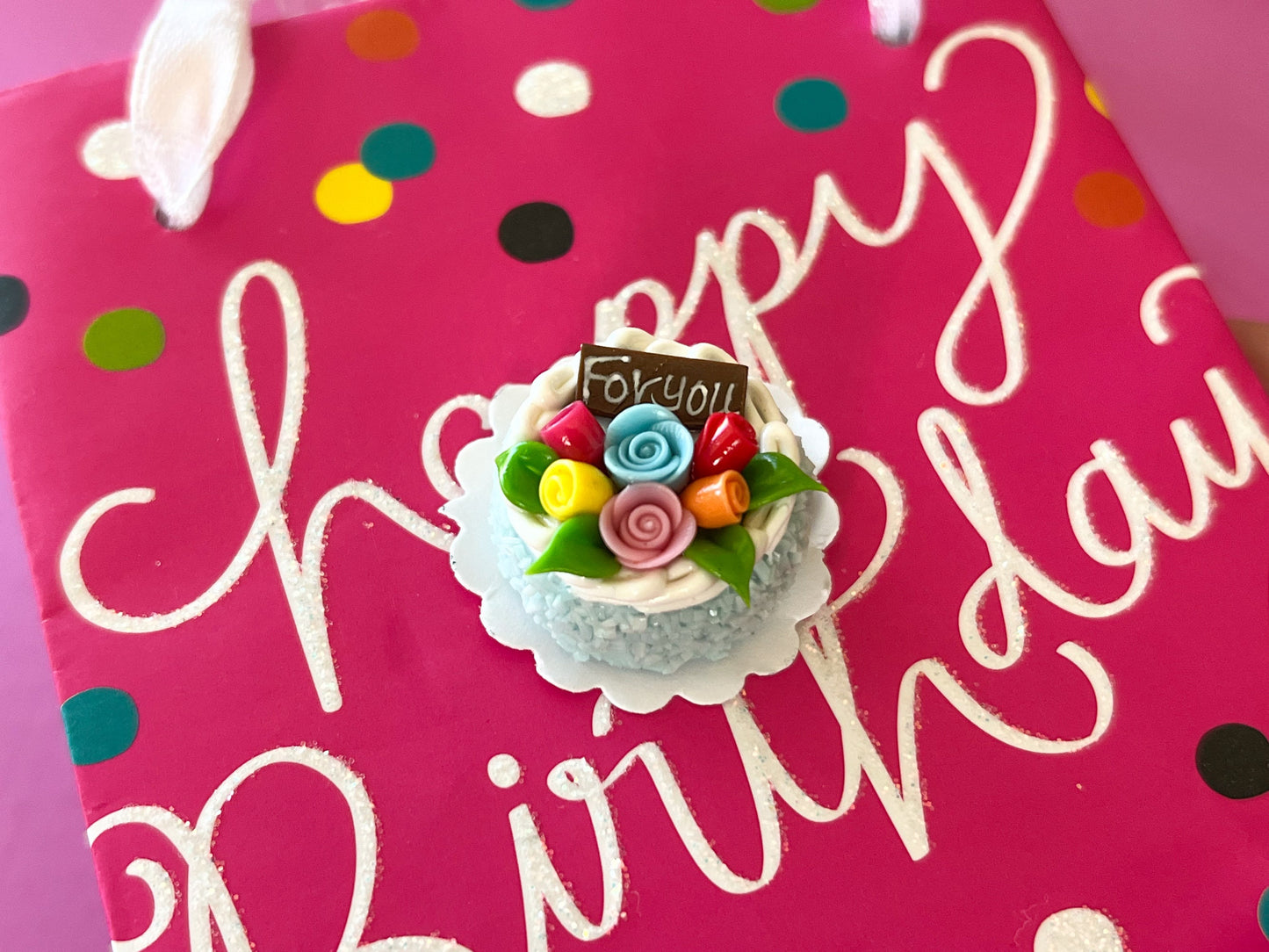 Miniature Round Cakes 1:12 Scale –  Dollhouse Bakery Birthday Celebration __etsy:5950426395