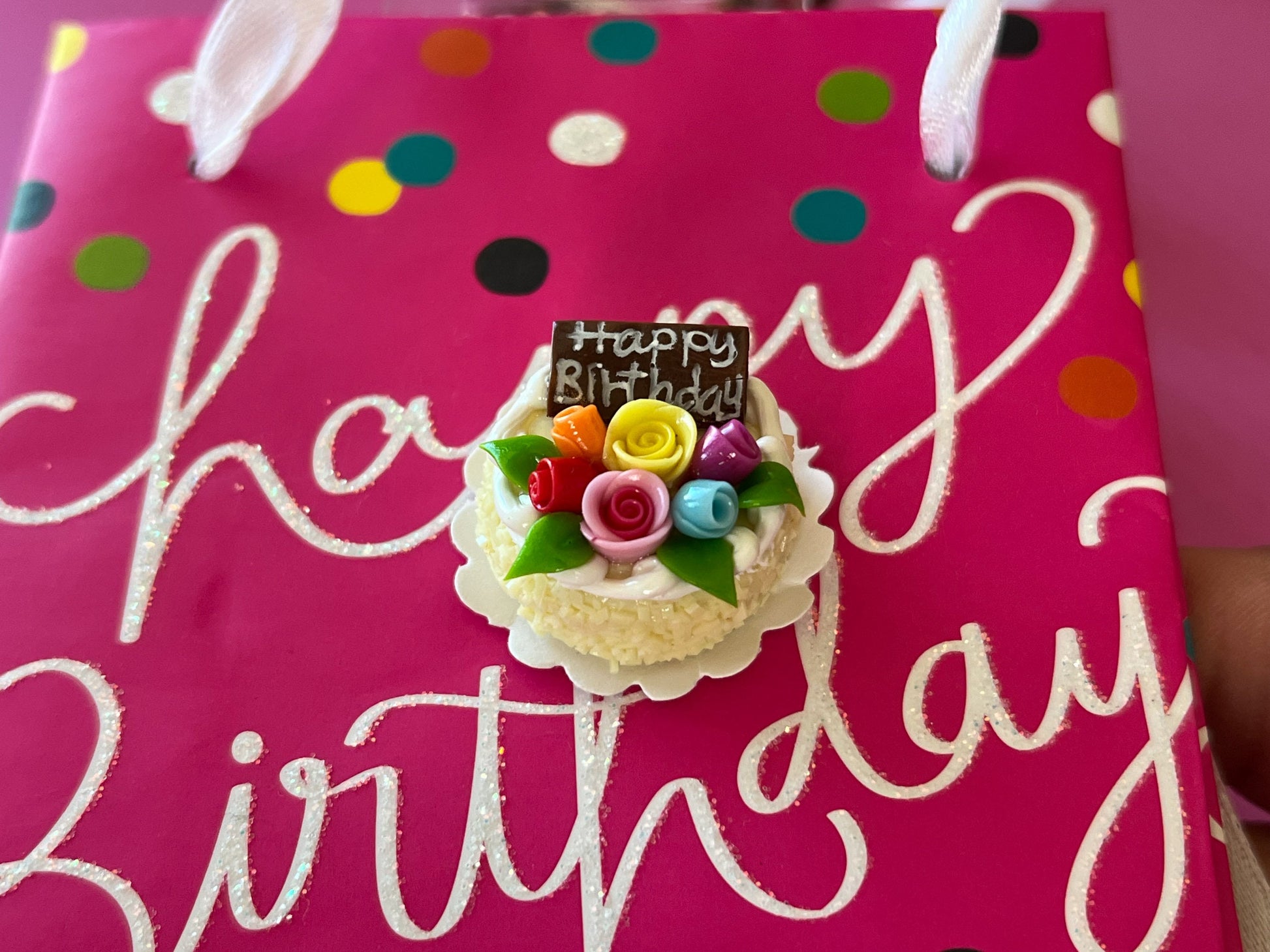 Miniature Round Cakes 1:12 Scale –  Dollhouse Bakery Birthday Celebration __etsy:5950426601