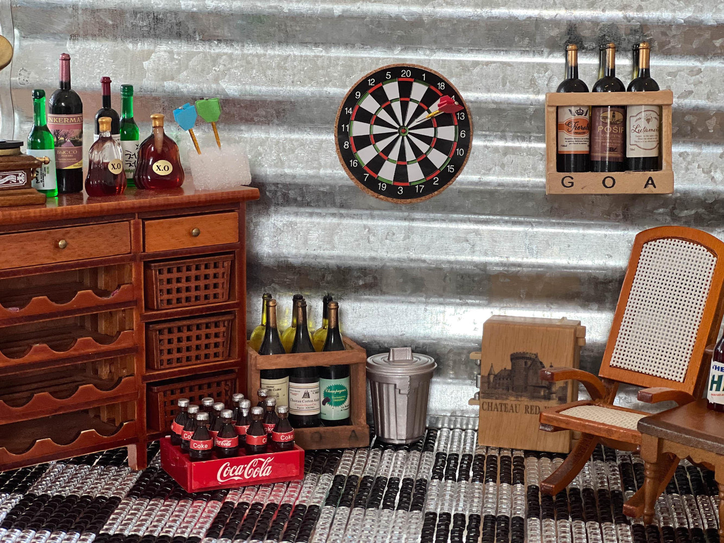 Miniature 1:12 Scale Dart Board with Darts | Dollhouse Decor __etsy:7322940217