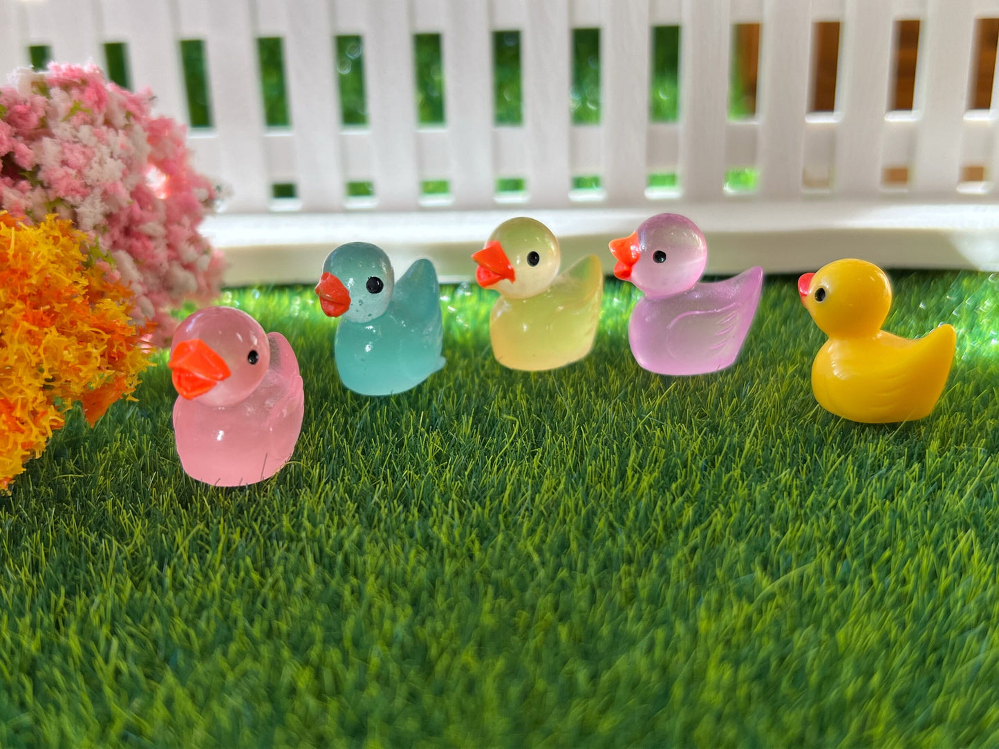 Miniature 1:12 Scale Glow-in-the-Dark Ducks – Set of 8 Resin Ducks |  Fairy Garden Accessory __etsy:5965618837