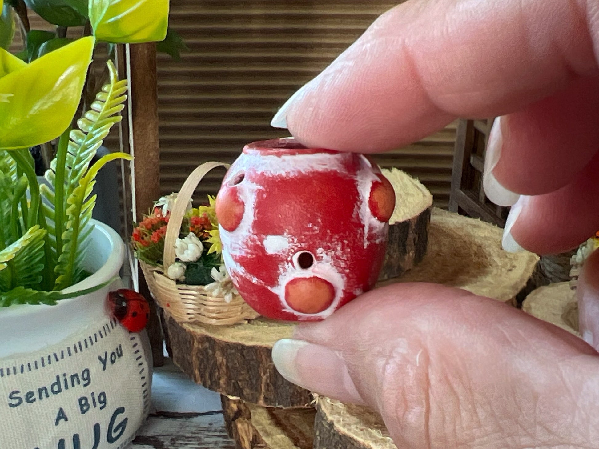 Miniature 1:12 Scale Red Terracotta Strawberry Pocket Jar –  Dollhouse Garden & Kitchen Decor __etsy:6197516466