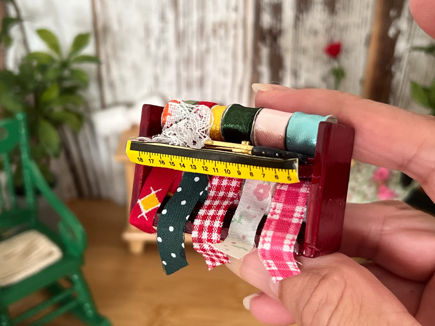 Miniature Sewing Room Rack – 1:12 Scale Wooden Dollhouse Wall Sewing Rack Display __etsy:6364384907