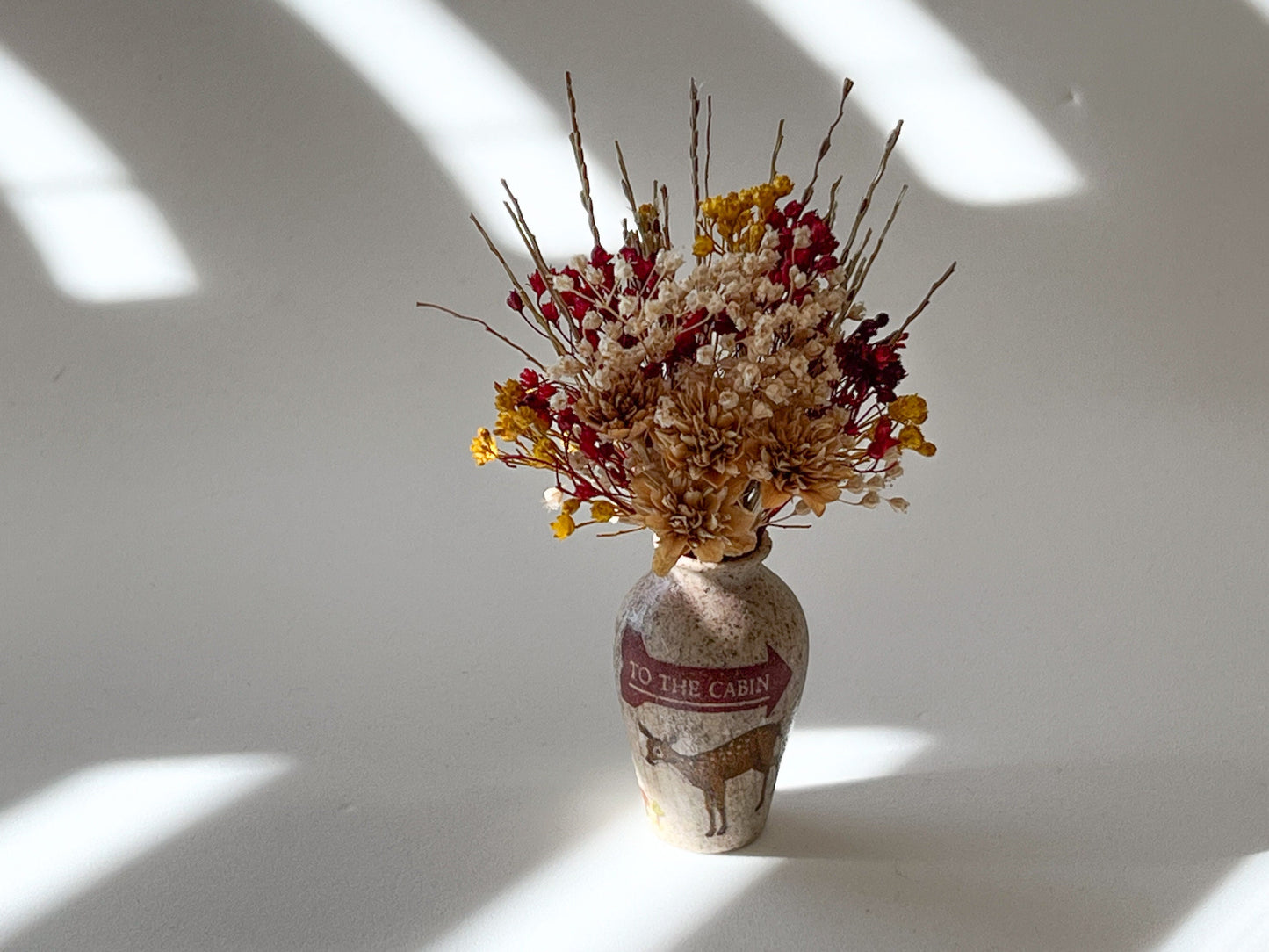 Miniature Stoneware Vase 1:6 Scale – Cabin Decoupage for Dollhouses __etsy:5896042794