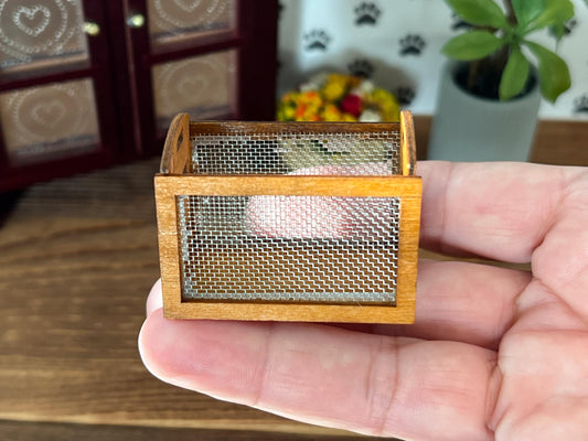 Miniature Storage Basket 1:12 Scale  –  Dollhouse Organizer & Kitchen Decor __etsy:6357686306