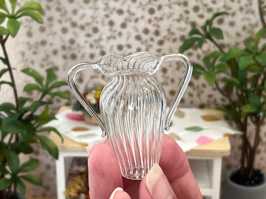 Miniature Transparent Glass Flower Vase, 1:6 Scale – Dollhouse Decor __etsy:6339437825