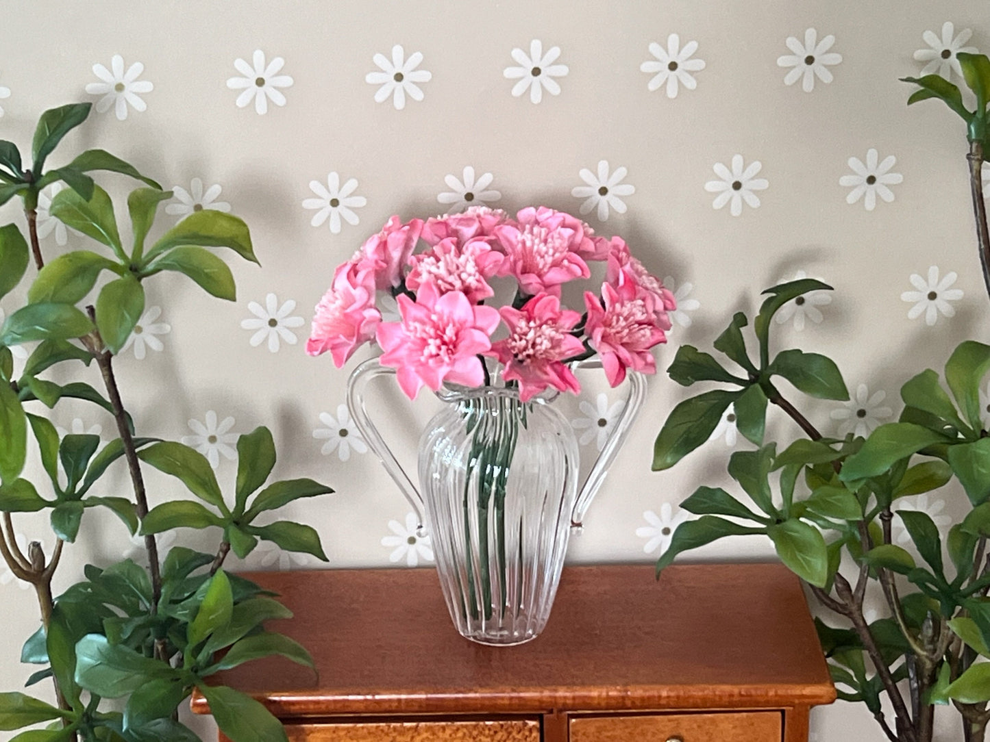 Miniature Transparent Glass Flower Vase, 1:6 Scale – Dollhouse Decor __etsy:6339435461