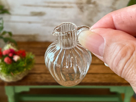 Miniature Transparent Glass Vase 1:6 Scale, Dollhouse Table Decor __etsy:6295746144