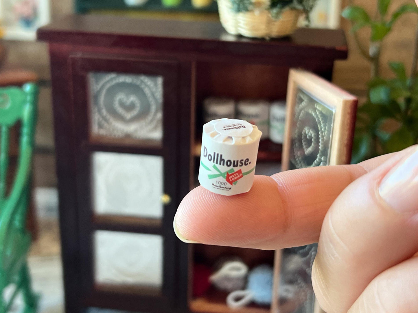 Miniature White Toilet Paper Rolls 3PC – 1:12 Scale – Dollhouse Bathroom Decor __etsy:6801087920