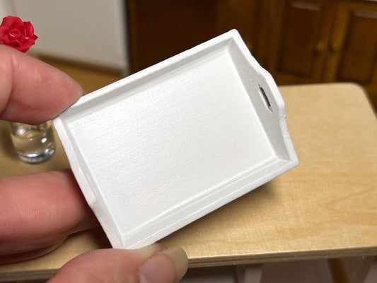 This adorable dollhouse wood white serving tray will complete your scene in the kitchen. You can use it to serve, as a wall decor, or just sitting on a table as display. __etsy:6409168936
