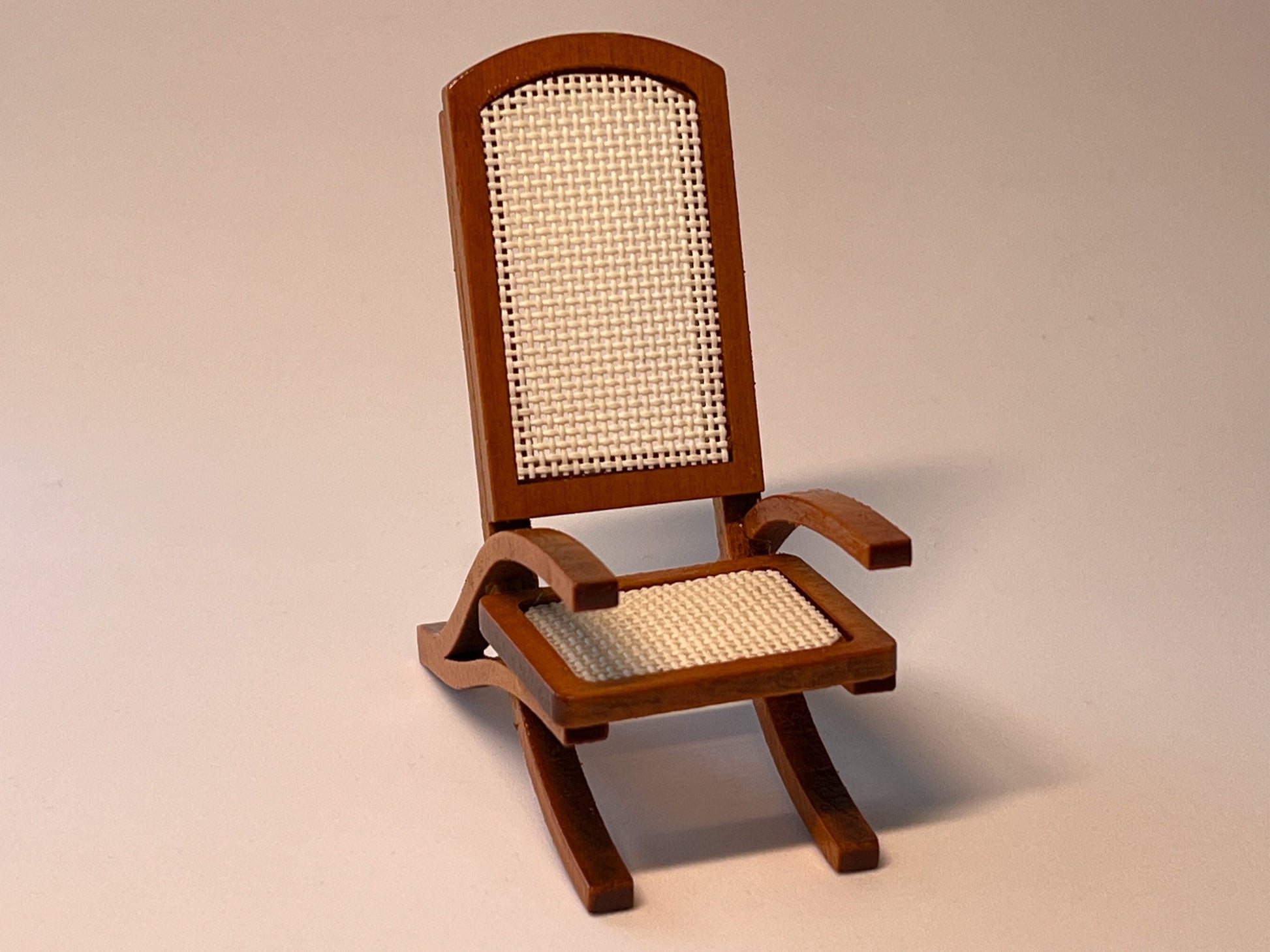 Miniature Wooden Chaise –  1:12 Scale Dollhouse Furniture Recliner Chair for Living Room __etsy:5498385878