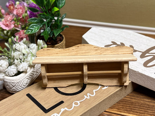 Solid Oakwood Miniature Wall Shelf, 1:12 Scale Dollhouse Kitchen Rack __etsy:5794589487