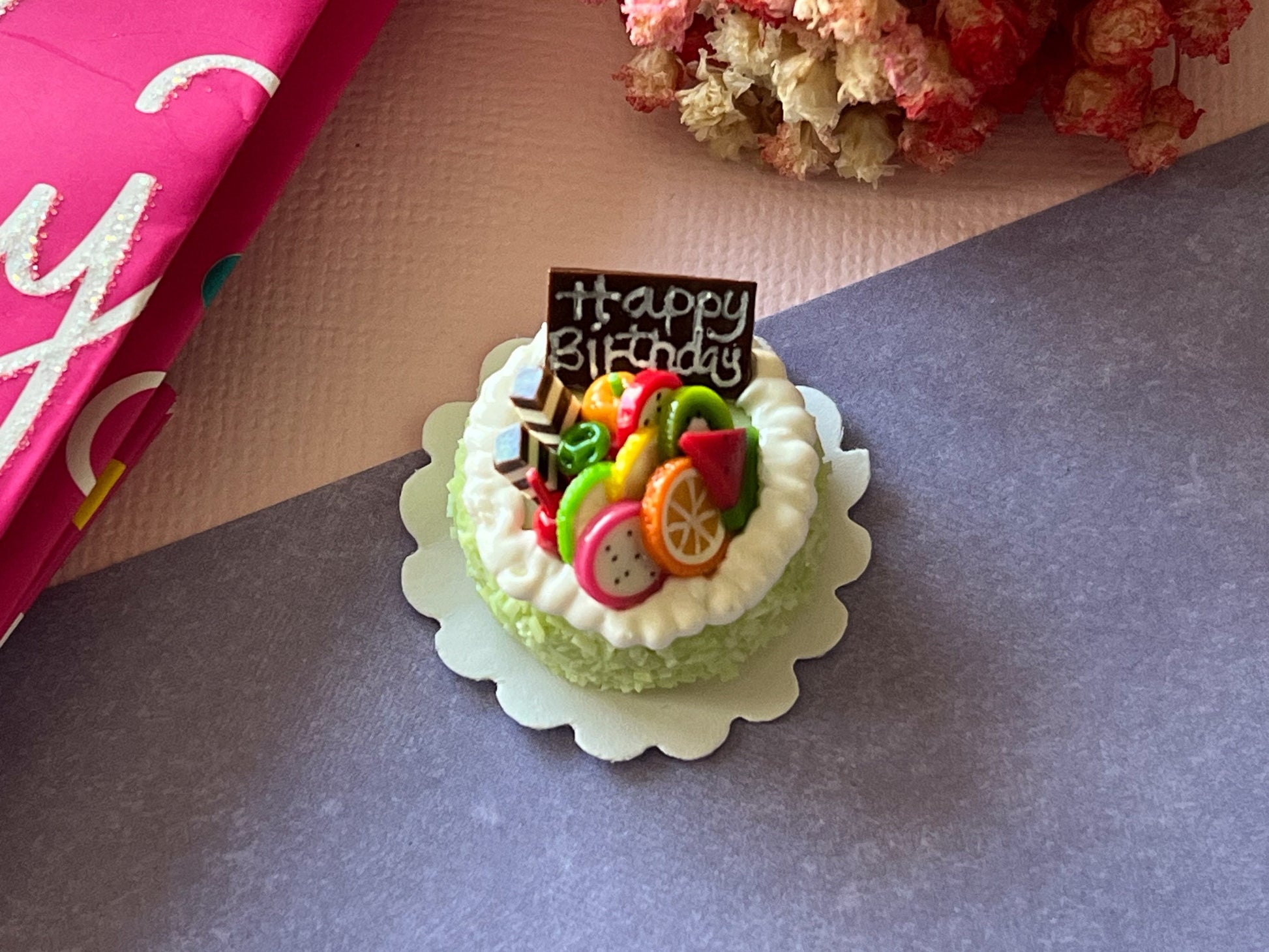 Dollhouse Miniature Round Cake, 1PC 1:12 Scale Cade, Dollhouse Bakery, Dollhouse Party Essential, Dollhouse Party Cake Dollhouse Celebration __etsy:5628407832