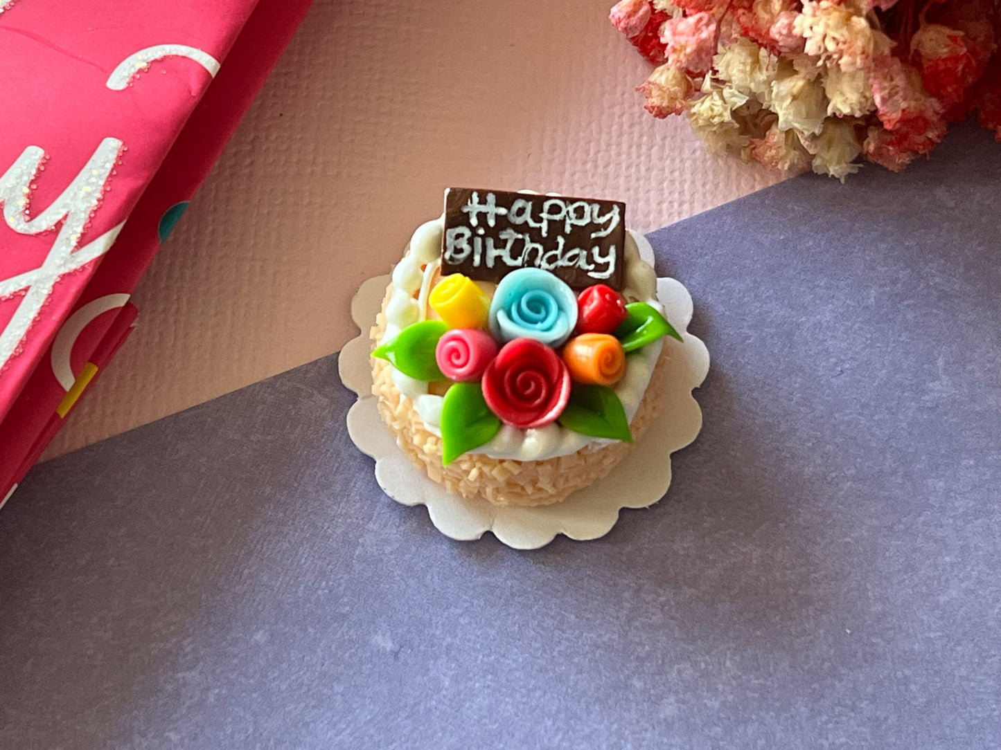 Dollhouse Miniature Round Cake, 1PC 1:12 Scale Cade, Dollhouse Bakery, Dollhouse Party Essential, Dollhouse Party Cake Dollhouse Celebration __etsy:5676476363