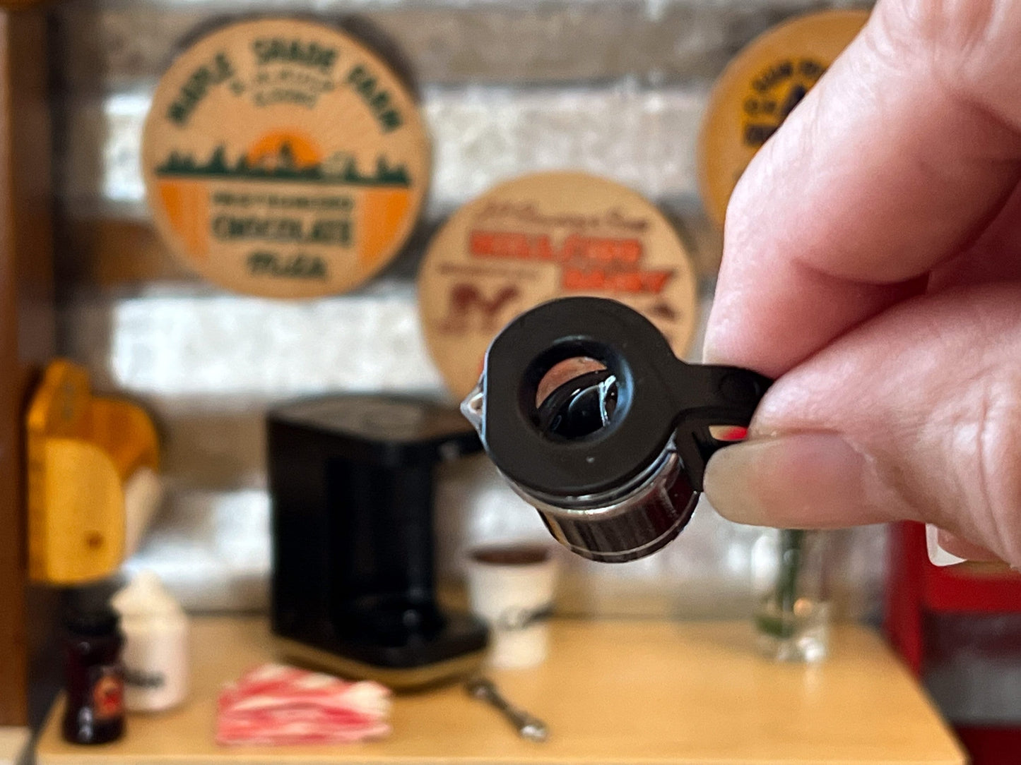 Miniature Coffee Maker 1:12 Scale – Dollhouse Black Zojirushi Replica with Coffee Filled Carafe __etsy:5840199789
