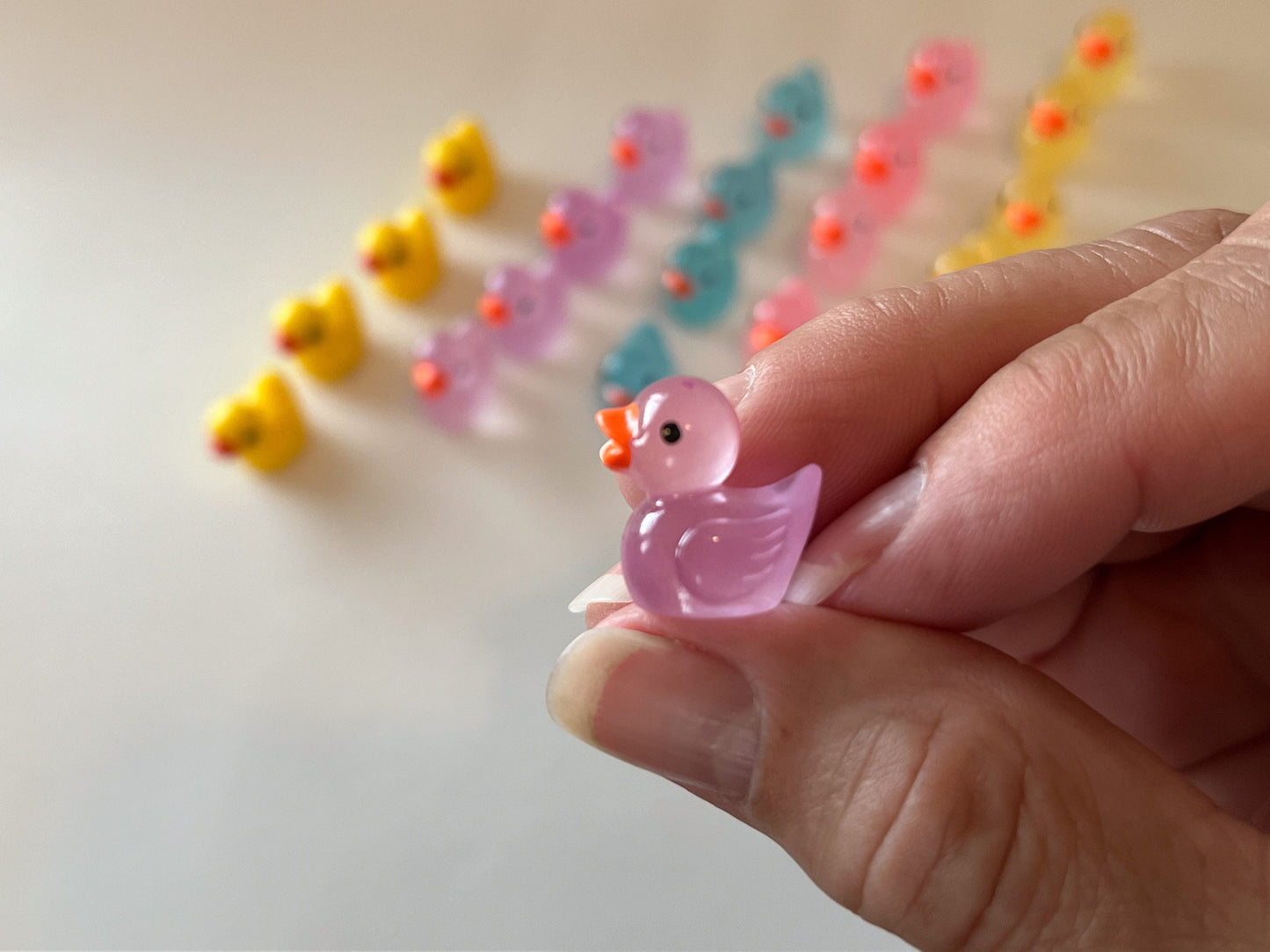 Miniature 1:12 Scale Glow-in-the-Dark Ducks – Set of 4 Resin Ducks |  Fairy Garden Accessory __etsy:5917533914