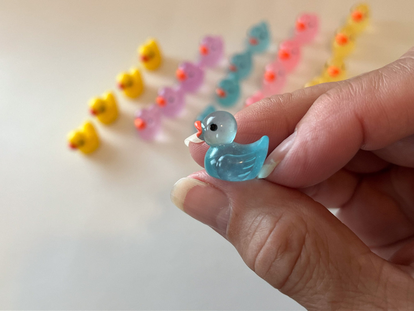 Miniature 1:12 Scale Glow-in-the-Dark Ducks – Set of 4 Resin Ducks |  Fairy Garden Accessory __etsy:5917533916