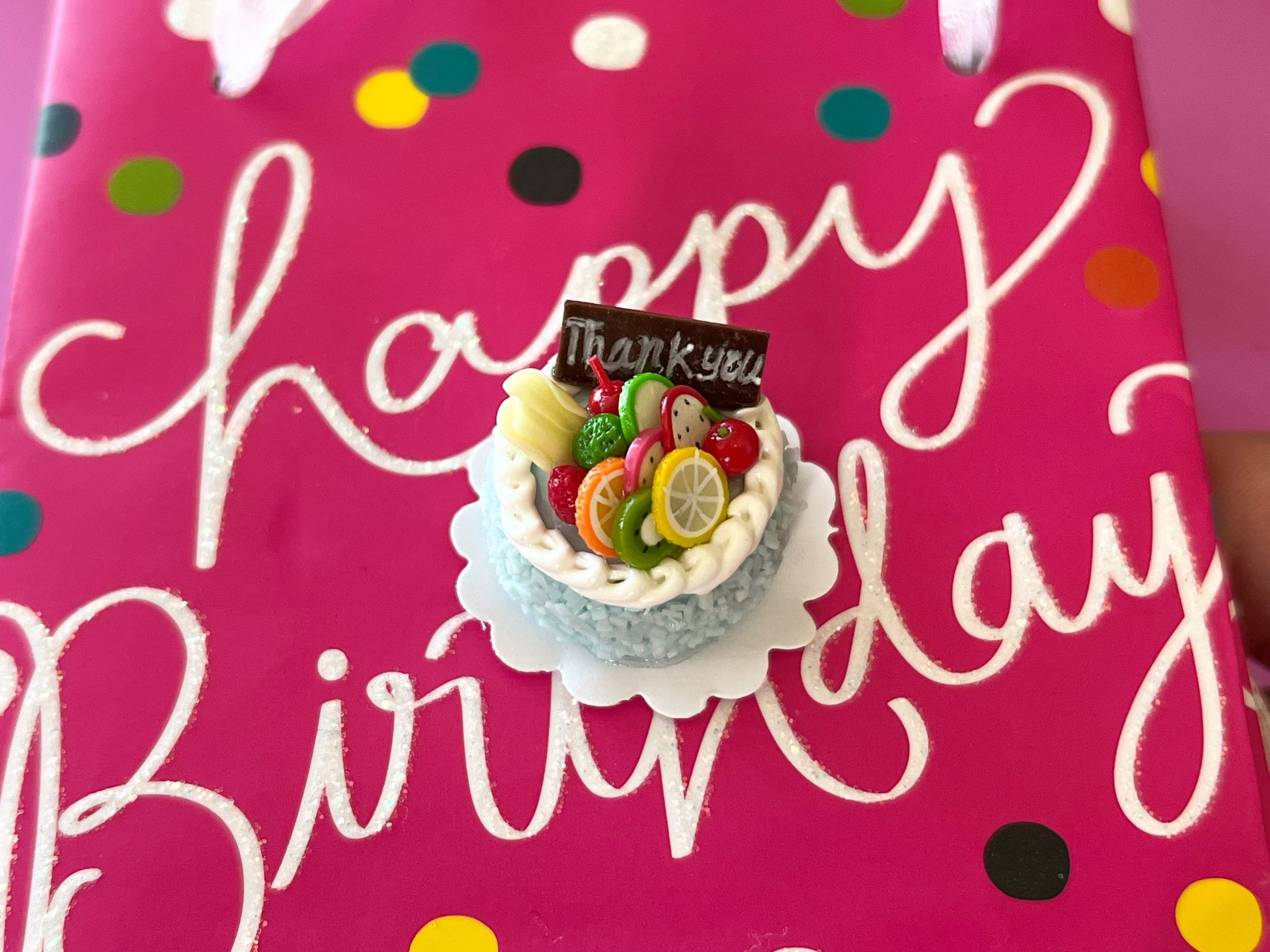 Miniature Round Cakes 1:12 Scale –  Dollhouse Bakery Birthday Celebration __etsy:5950426603