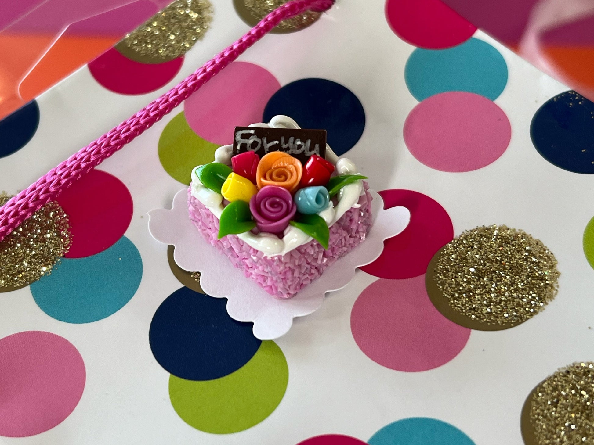 Miniature Square Cakes – 1:12 Scale Dollhouse Bakery Decor | Handmade Polymer Clay Cakes | Mini Food __etsy:5951962037