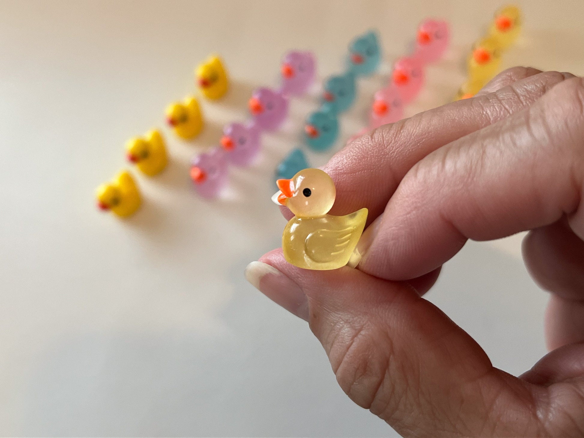 Miniature 1:12 Scale Glow-in-the-Dark Ducks – Set of 4 Resin Ducks |  Fairy Garden Accessory __etsy:5965618795