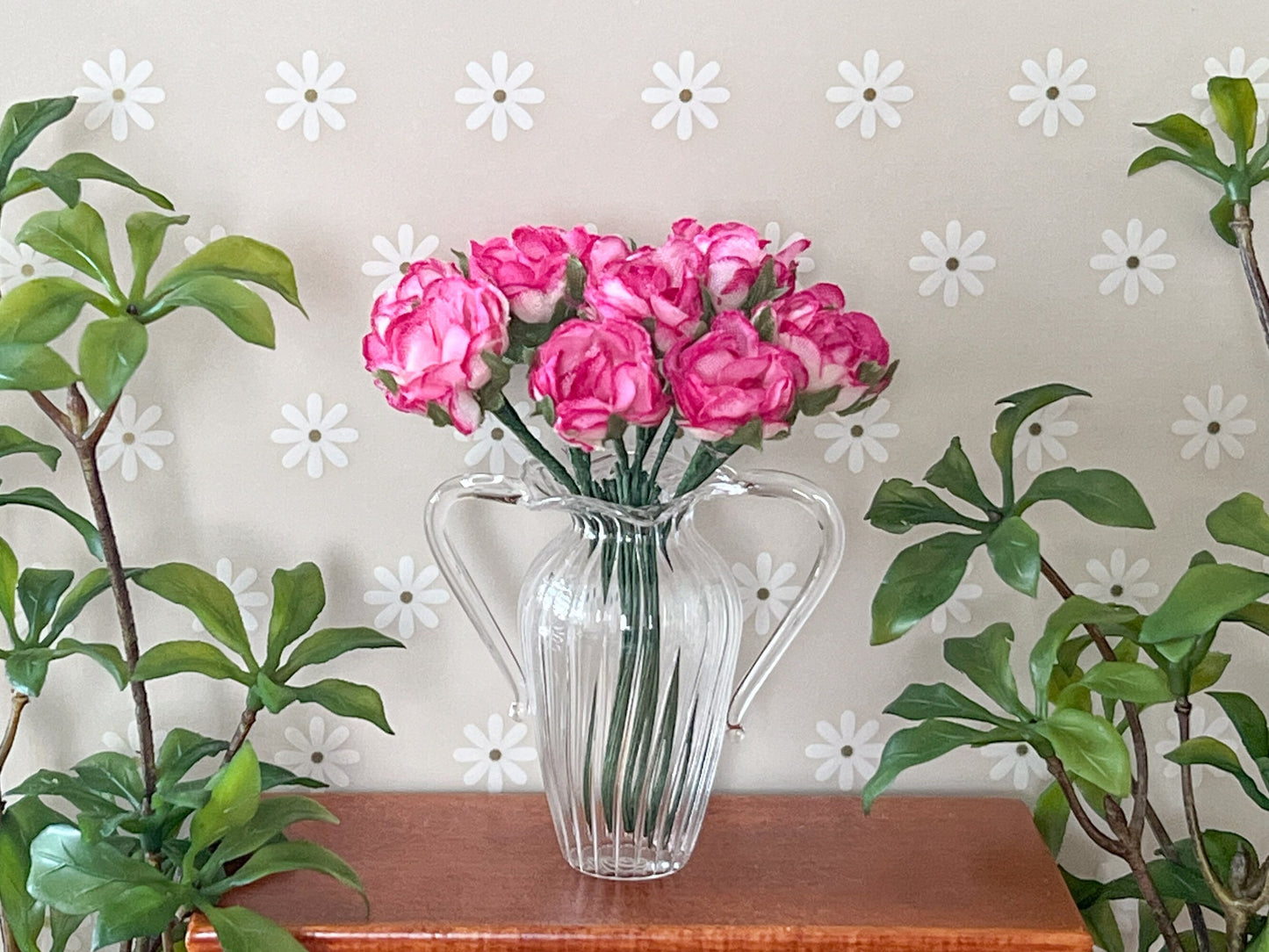 Miniature Transparent Glass Flower Vase, 1:6 Scale – Dollhouse Decor __etsy:6339435721