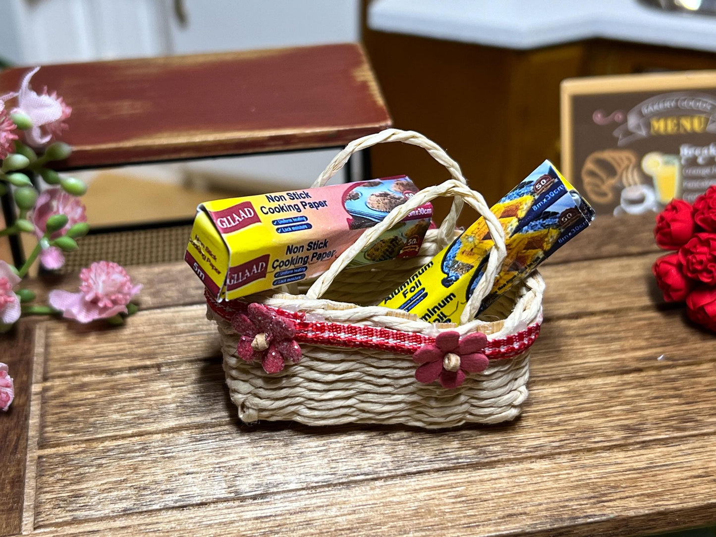 Miniature Dollhouse Aluminum Foil & Non-Stick Cooking Paper Set – 1:6 Scale Kitchen Accessory __etsy:6556409179