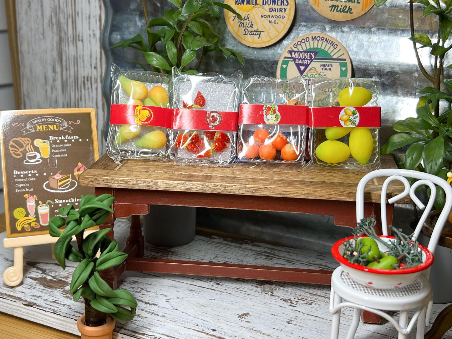 Dollhouse Miniature 1:6 Scale Clay Fruit – Dollhouse Mango, Strawberries, Apples, Lemons - Miniature Fruit Set for Your Dollhouse Kitchen! __etsy:6674408681