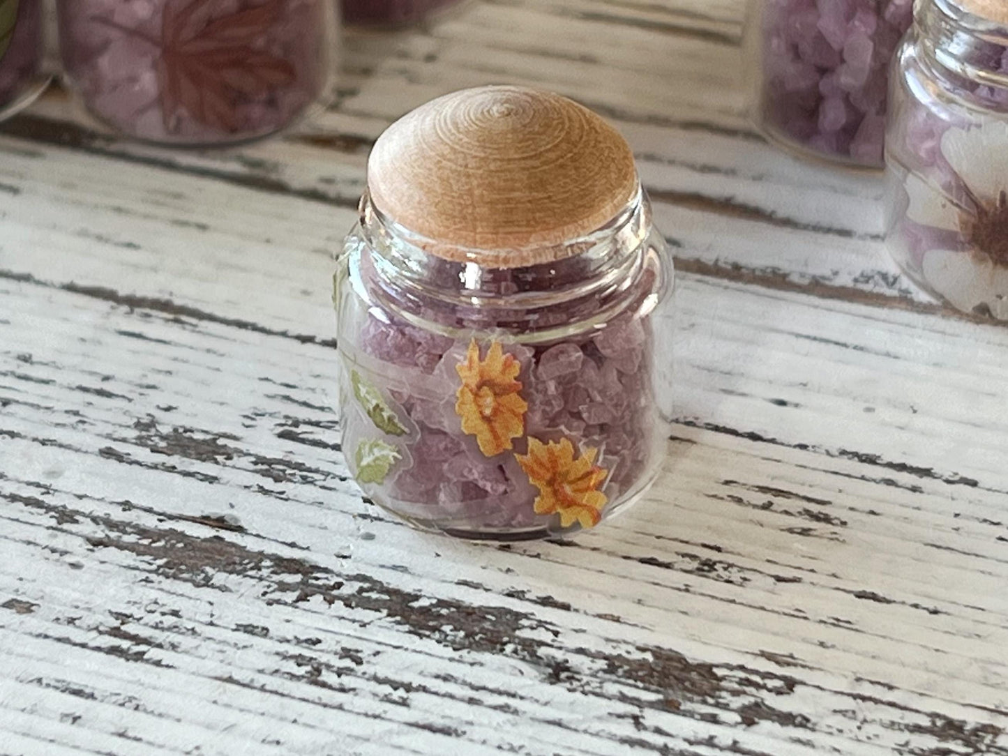 Miniature Bath Soak Lavender Jar –  Dollhouse Spa Decor | Mineral Bath __etsy:6804037858