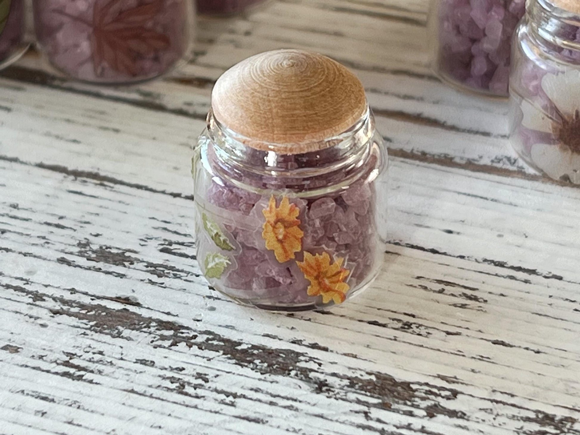 Miniature Bath Soak Lavender Jar –  Dollhouse Spa Decor | Mineral Bath __etsy:6804037858
