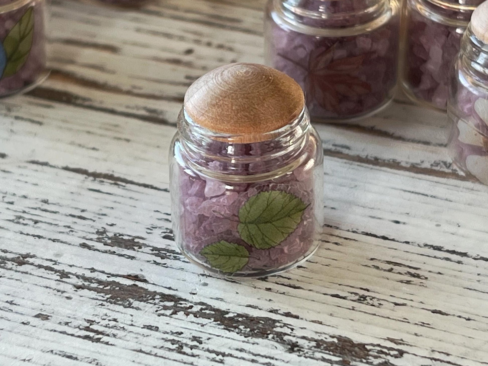 Miniature Bath Soak Lavender Jar –  Dollhouse Spa Decor | Mineral Bath __etsy:6852046335