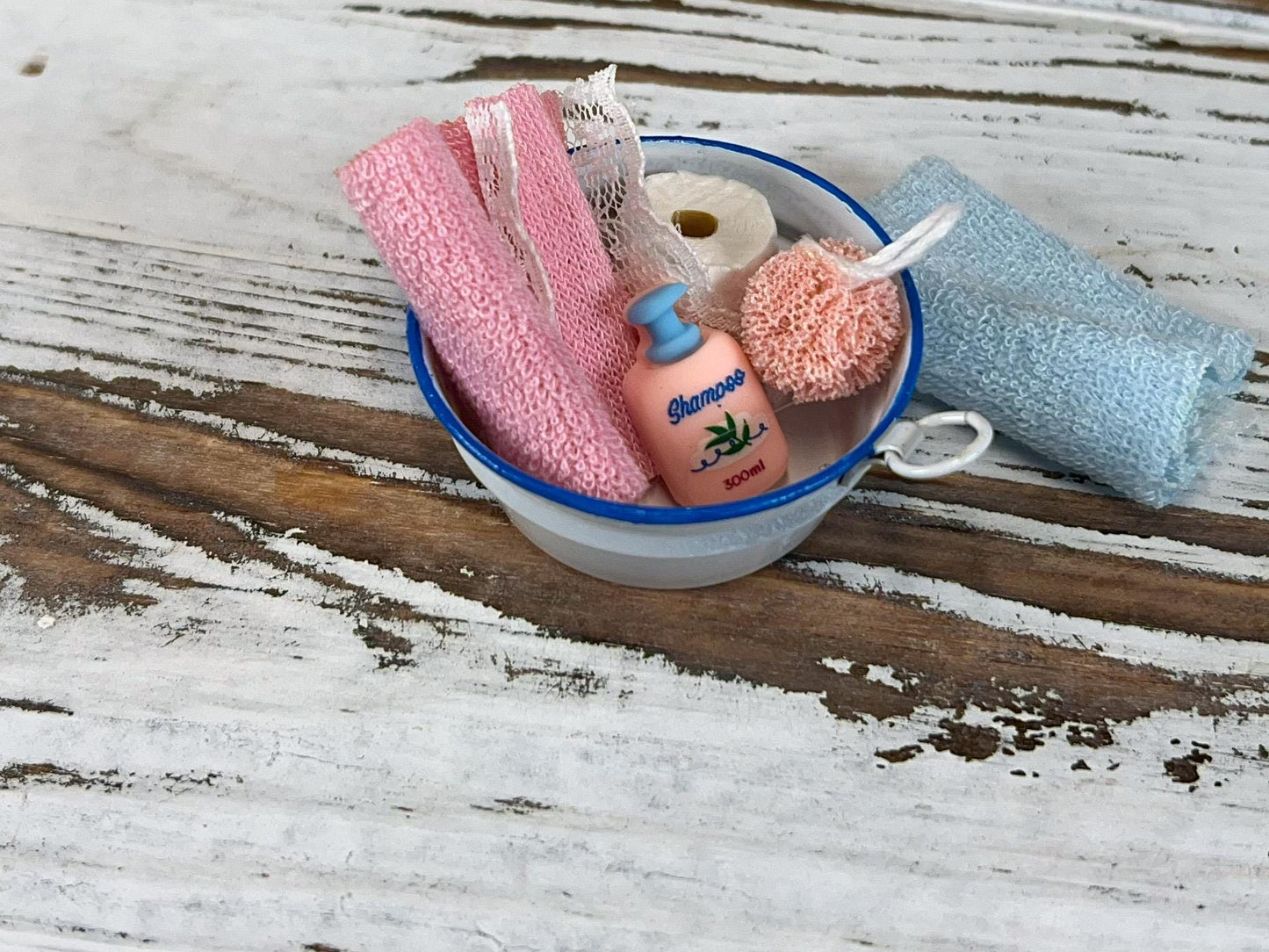 Miniature Metal Wash Bucket 1:12 Scale – Dollhouse Rustic Bucket for Laundry or Bar __etsy:7632627135