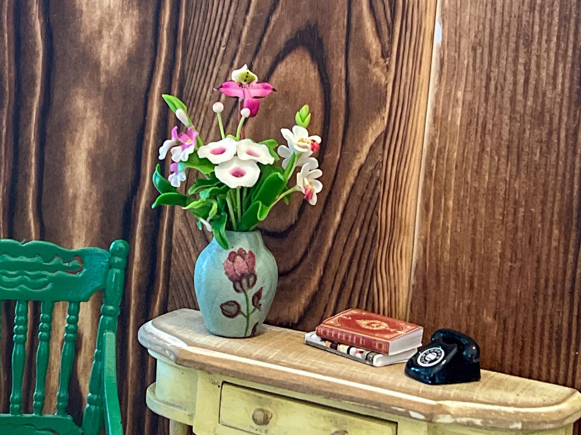 Miniature Clay Vase 1:12 Scale – Handcrafted Dollhouse Vase __etsy:7750467184