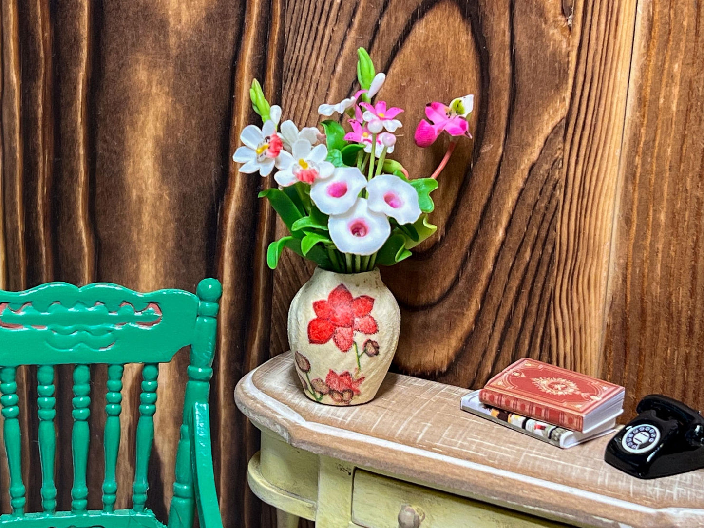 Miniature Clay Vase 1:12 Scale – Handcrafted Dollhouse Vase __etsy:7798418857