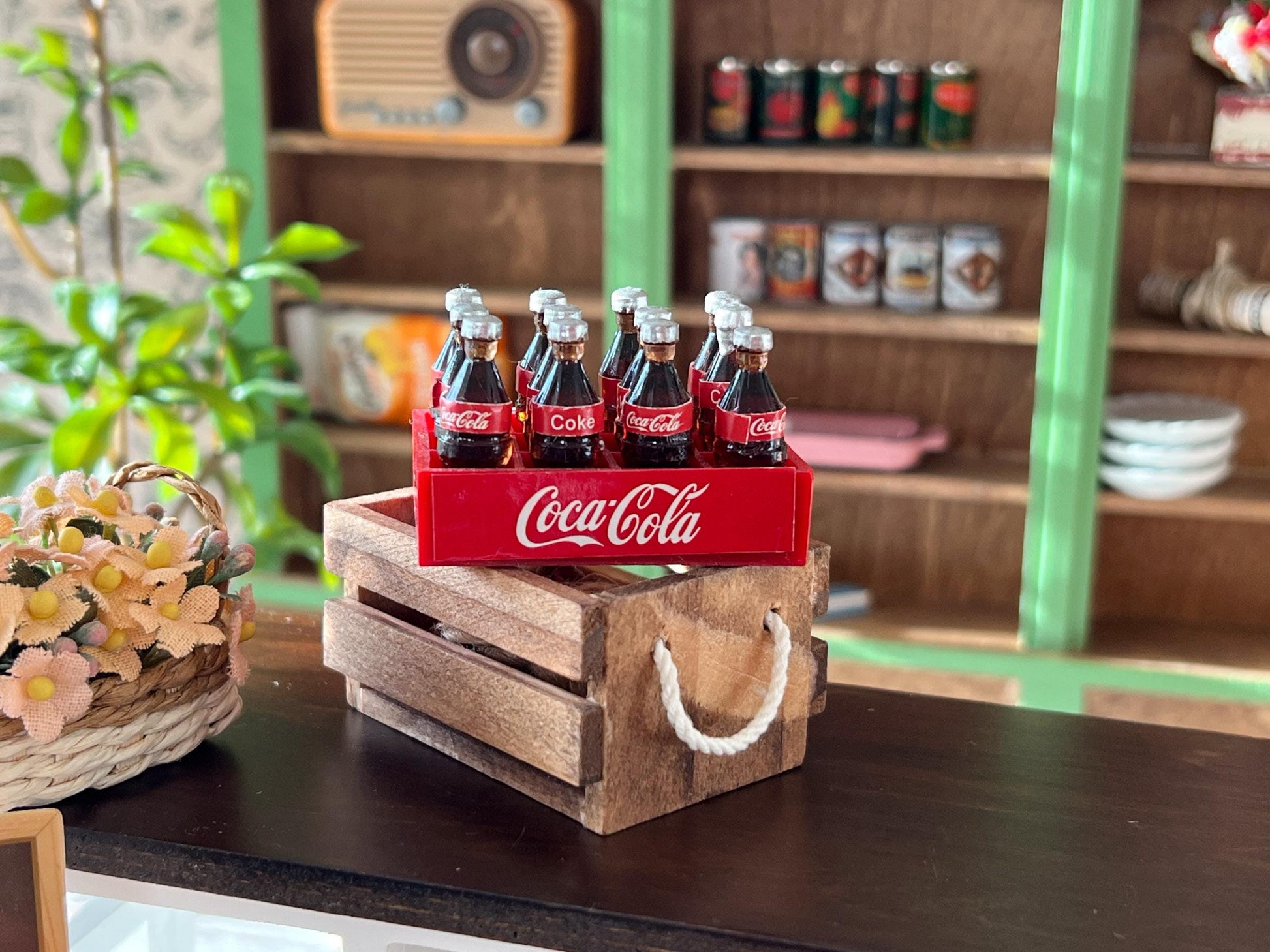 Miniature 12Pk Soft Drink - 1:12 Scale - Dollhouse Sodas with Case - Pops for Dolls __etsy:7894643694