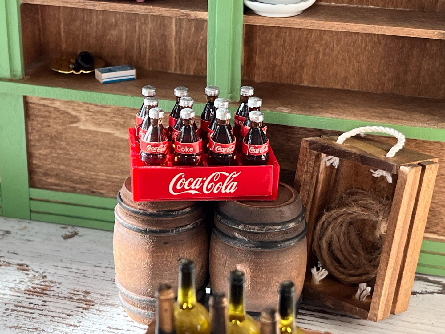 Miniature 12Pk Soft Drink - 1:12 Scale - Dollhouse Sodas with Case - Pops for Dolls __etsy:7894643698