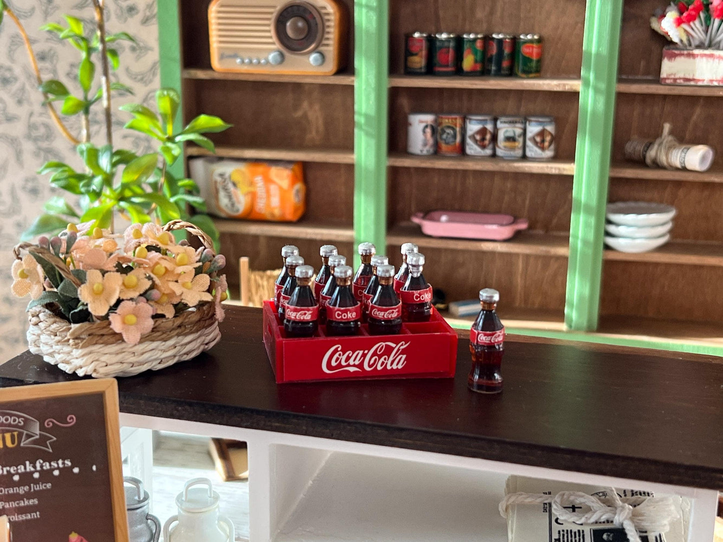 Miniature 12Pk Soft Drink - 1:12 Scale - Dollhouse Sodas with Case - Pops for Dolls __etsy:7942600869