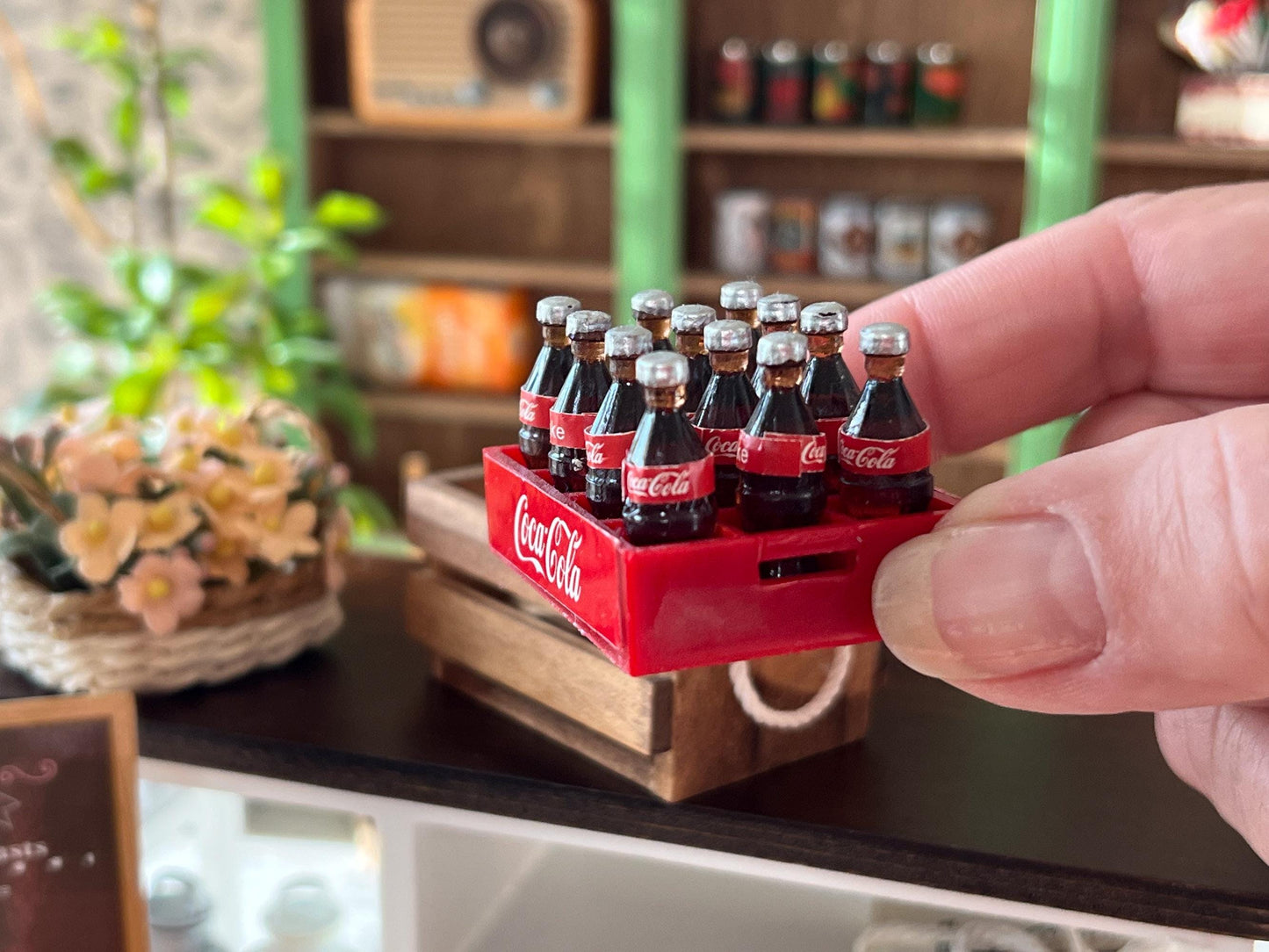 Miniature 12Pk Soft Drink - 1:12 Scale - Dollhouse Sodas with Case - Pops for Dolls __etsy:7942600871