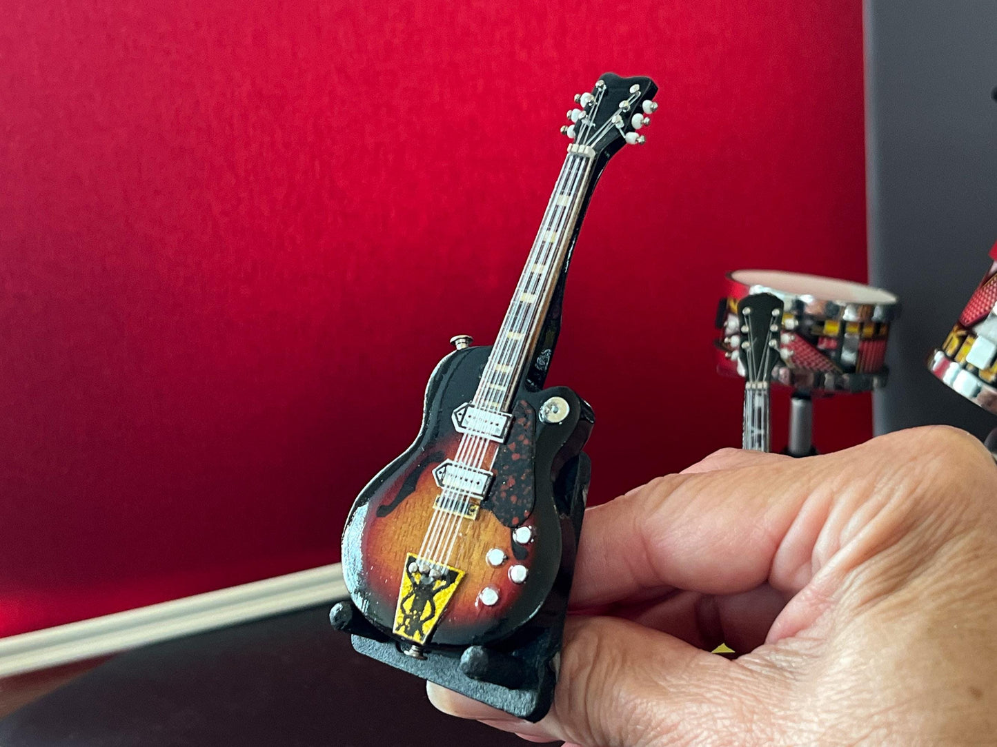 Miniature Elvis Presley Drum Set & Guitars - 1:12 Scale, Dollhouse Collectible Drums __etsy:8022009299