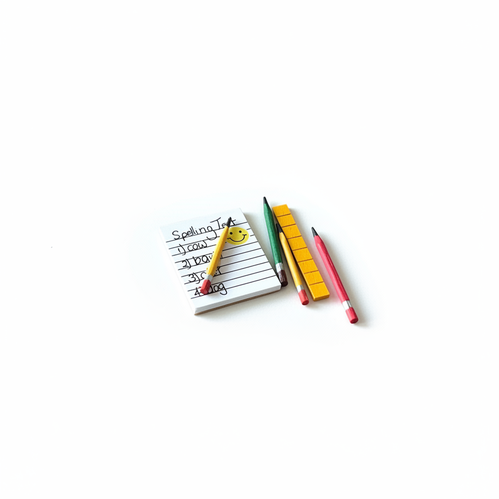 1:12 Scale Miniature Notepad Set – White Background